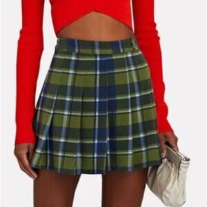 WEWOREWHAT NWT Plaid Twill Tennis Mini Skirt Size 6 128.00